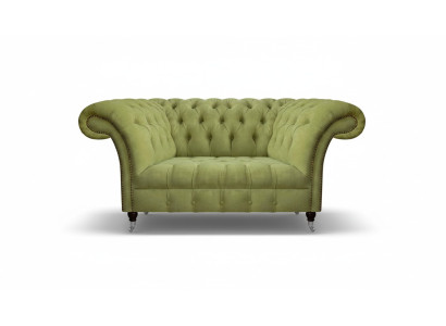 Living Room Green Chesterfield Two-Seater Upholstered Sofas Designer Furniture