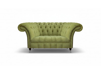 Living Room Green Chesterfield Two-Seater Upholstered Sofas Designer Furniture