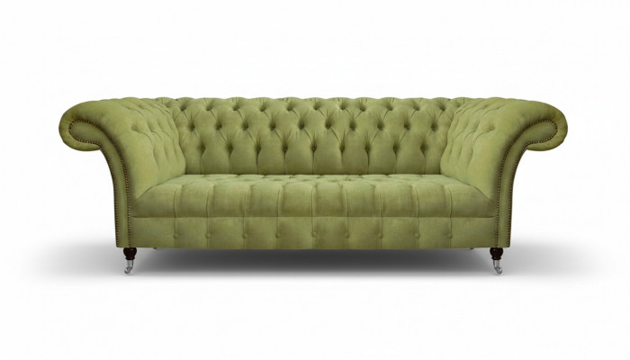 Chesterfield Light Green Sofa Modern Living Room Three-Seater Luxury Furniture