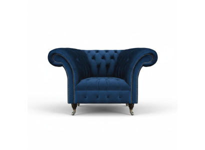 Blue Chesterfield single-seater living room armchair upholstery modern furniture
