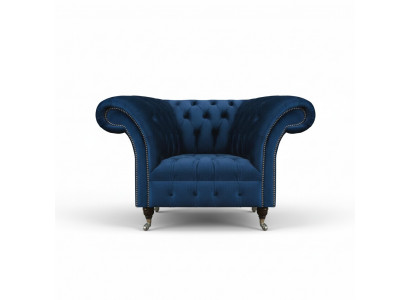 Blue Chesterfield single-seater living room armchair upholstery modern furniture