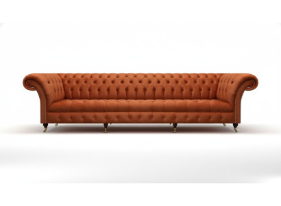 Chesterfield Brown Couch Designer Seating Sofas Living Room Upholstery Furniture