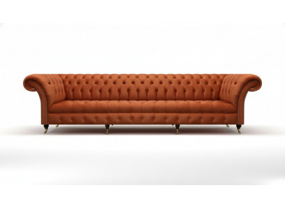 Chesterfield Brown Couch Designer Seating Sofas Living Room Upholstery Furniture