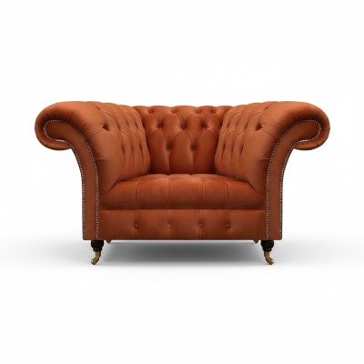 Brown living room upholstered armchair fabric furniture designer single-seater furniture