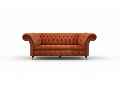 Brown Chesterfield Sofa Modern 3-Seater Luxury Seating Furniture