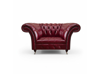 Chesterfield Red Living Room Armchair Designer Leather Single-Seater 1-Seater