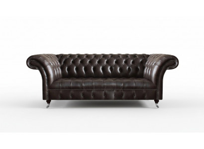 Chesterfield Leather Furniture Luxurious Three-Seater Living Room Elegant Couches