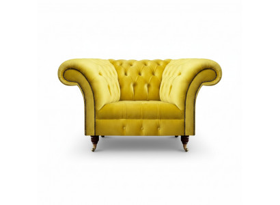 Luxurious Chesterfield fabric armchair living room upholstered single-seater armchair