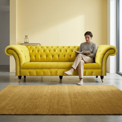 Noble Chesterfield seating furniture designer living room upholstered fabric couches