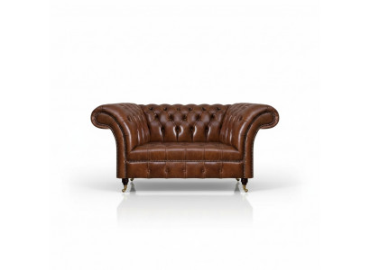 Chesterfield leather couch brown sofa living room designer leather furniture