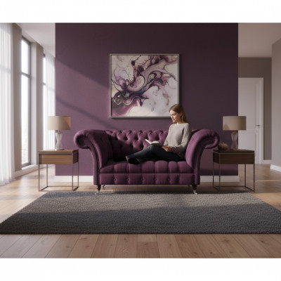 Lila Chesterfield upholstered sofa living room designer two-seater noble couch