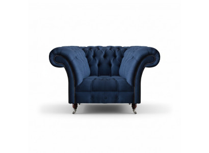 Blue Chesterfield Armchair Living Room 1-Seater Noble Luxury Seating Furniture