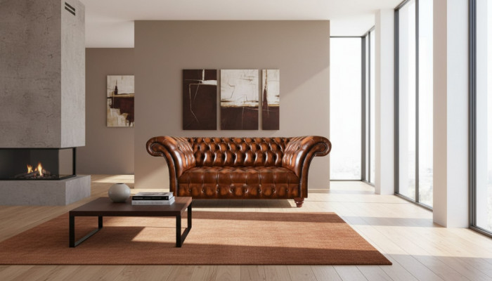 Noble Chesterfield couches brown living room leather sofa fabric sofa