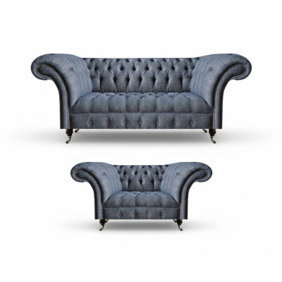 Living room Chesterfield sofas designer upholstery set 3-seater 2-seater