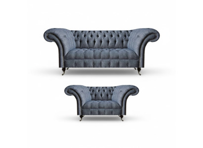 Living room Chesterfield sofas designer upholstery set 3-seater 2-seater