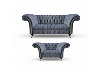 Living room Chesterfield sofas designer upholstery set 3-seater 2-seater