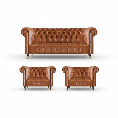 Chesterfield seating furniture brown sofas single-seater living room furniture