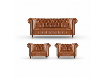 Chesterfield seating furniture brown sofas single-seater living room furniture
