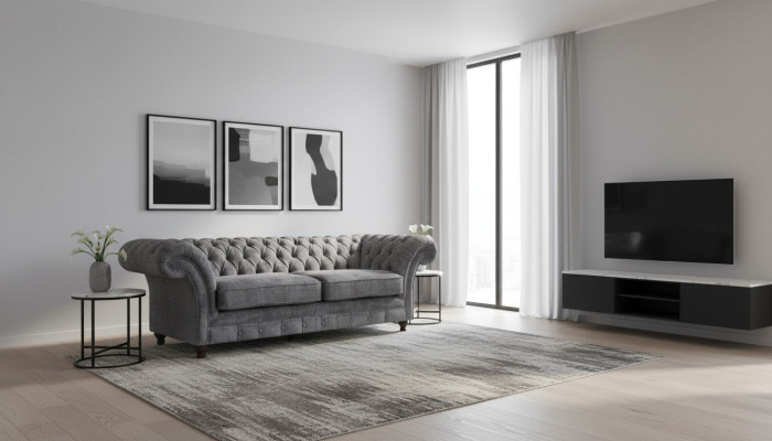 Luxurious Chesterfield two-seater designer sofas living room noble couch