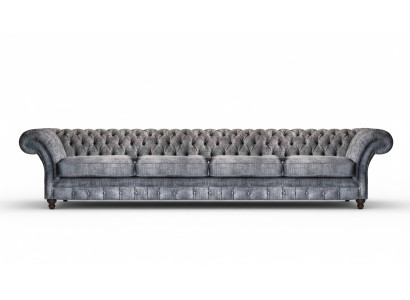 Elegant Chesterfield Sofa Living Room Four-Seater Designer 4-Seater New