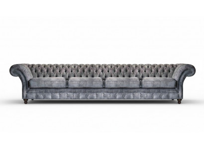 Elegant Chesterfield Sofa Living Room Four-Seater Designer 4-Seater New