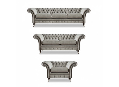 Exclusive Chesterfield Couches Designer Two-Seater Three-Seater Armchair