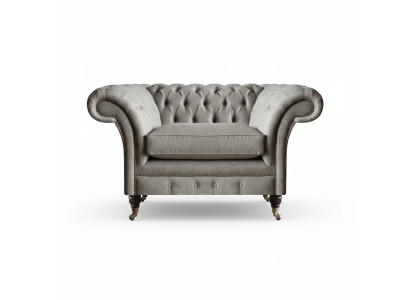 Modern Chesterfield Single-Seater Living Room Designer Armchair Textile Furniture