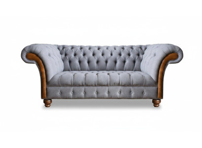Luxury Modern Three-Seater Sofa Couch Living Room Chesterfield Textile Furniture
