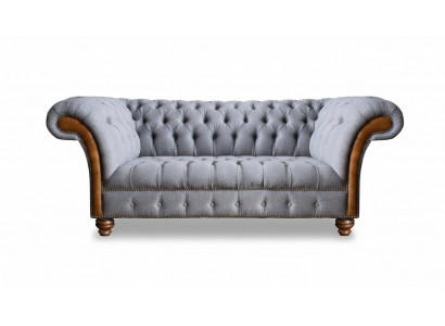 Luxury Modern Three-Seater Sofa Couch Living Room Chesterfield Textile Furniture