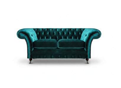 Green two-seater sofa couch living room luxury designer textile furniture