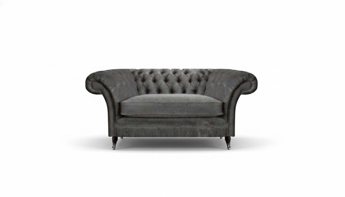 Luxurious Gray Chesterfield Armchair Upholstered Armchair Designer Seating Furniture