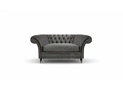 Luxurious Gray Chesterfield Armchair Upholstered Armchair Designer Seating Furniture