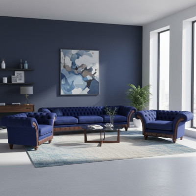 Designer living room Chesterfield sofa set luxury sofas armchair 3-piece set