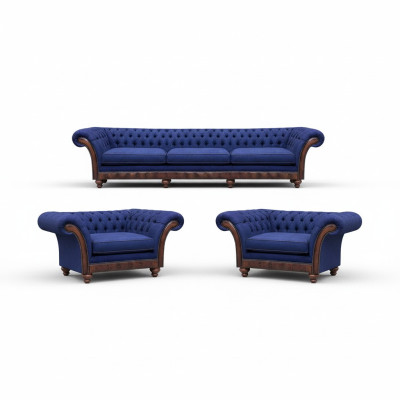 Designer living room Chesterfield sofa set luxury sofas armchair 3-piece set