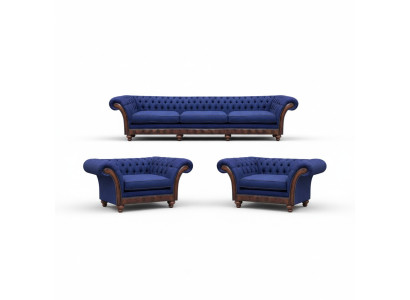 Designer living room Chesterfield sofa set luxury sofas armchair 3-piece set