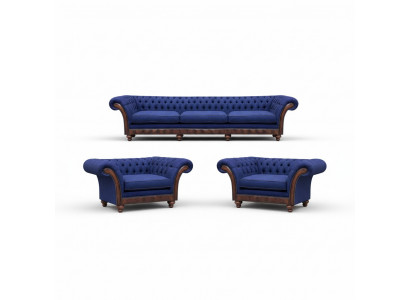 Designer living room Chesterfield sofa set luxury sofas armchair 3-piece set