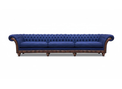 Chesterfield Luxurious Three-Seater Sofa Modern Couch Fabric Sofas Furniture