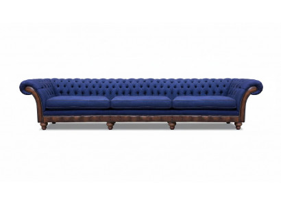 Chesterfield Luxurious Three-Seater Sofa Modern Couch Fabric Sofas Furniture