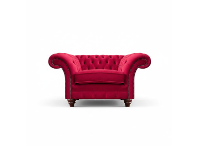 Red Chesterfield Living Room Armchair Designer Fabric Armchair Recliner