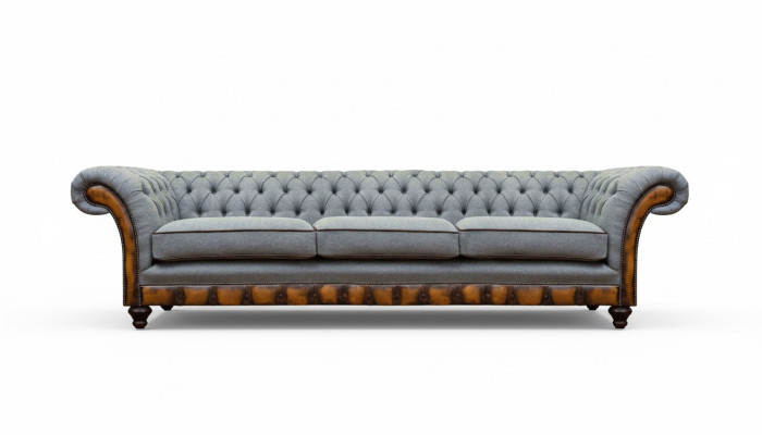 Light gray living room modern couch exclusive three-seater designer furniture