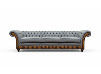 Light gray living room modern couch exclusive three-seater designer furniture