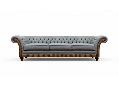 Light gray living room modern couch exclusive three-seater designer furniture
