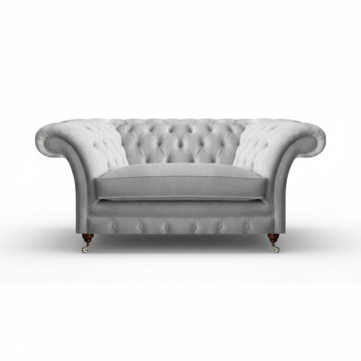 Modern White Chesterfield Single-Seater Luxurious Upholstered Armchair