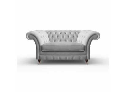 Modern White Chesterfield Single-Seater Luxurious Upholstered Armchair
