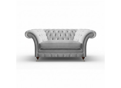 Modern White Chesterfield Single-Seater Luxurious Upholstered Armchair