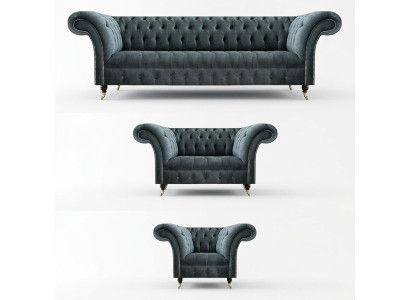 Chesterfield gray sofa set designer upholstered sofas noble armchair