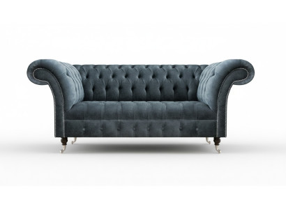 Gray Luxurious Chesterfield Three-Seater Noble Designer Upholstered Sofas