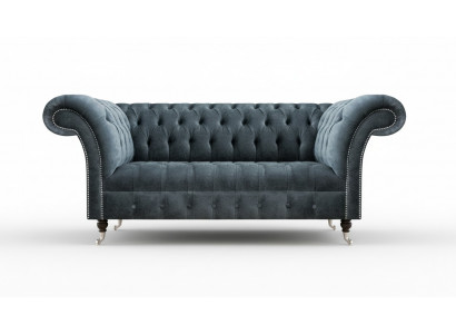Gray Luxurious Chesterfield Three-Seater Noble Designer Upholstered Sofas