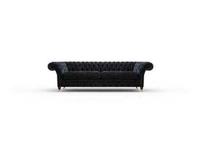 Luxurious Chesterfield Upholstered Two-Seater Designer Fabric Sofas Furniture