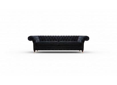 Luxurious Chesterfield Upholstered Two-Seater Designer Fabric Sofas Furniture